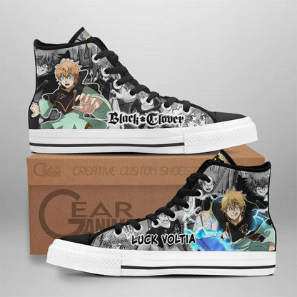 Luck Voltia High Top Shoes Custom Black Clover Anime Sneakers - 1 - GearAnime