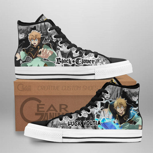 Luck Voltia High Top Shoes Custom Black Clover Anime Sneakers - 1 - GearAnime