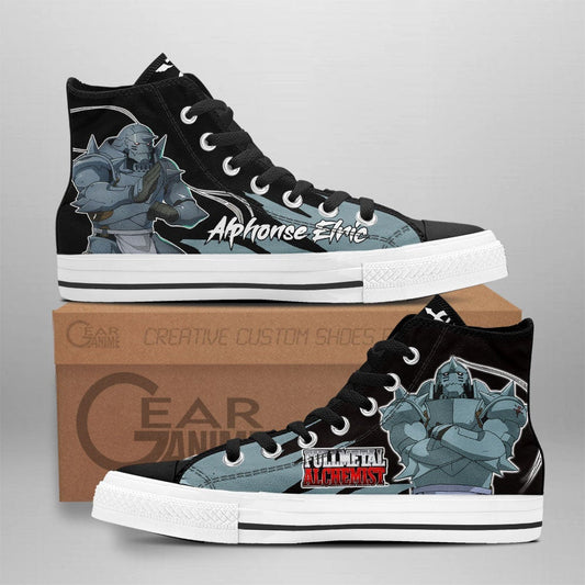 Alphonse Elric High Top Shoes Custom Anime Sneakers - 1 - GearAnime