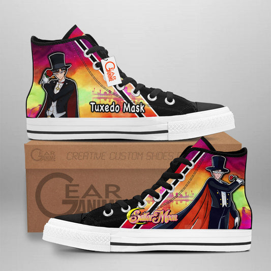 Tuxedo Mask Anime Custom High Top Shoes NTT0901 Gear Anime