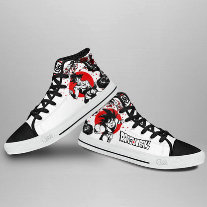 Goku Classic High-Top Sneakers - Custom Anime Design