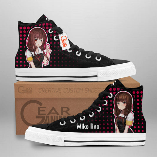 Kaguya-sama Miko Iino Anime Custom High Top Shoes NTT0901 Gear Anime
