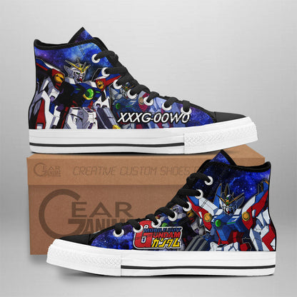 Mobile Suit Gundam Wing Gundam Zero Anime Custom High Top Shoes Gear Anime