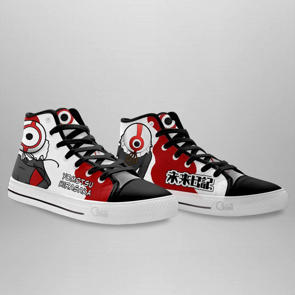 Mirai Nikki The Future Diary Yomotsu Hirasaka High Top Shoes Custom Anime Sneakers - 4 - GearAnime