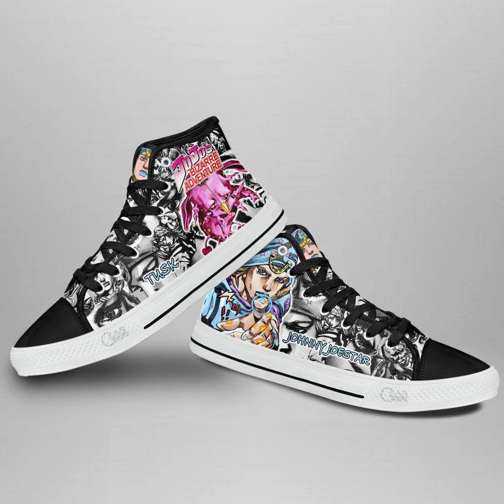 Johnny Joestar High Top Shoes Custom Manga Anime Jojo's Birraze Adventure Sneakers - 4 - GearAnime