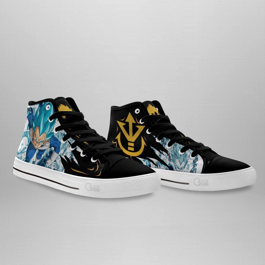 Vegeta Blue High Top Shoes Custom Manga Anime Dragon Ball Sneakers - 4 - GearAnime