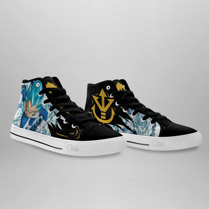 Vegeta Blue High Top Shoes Custom Manga Anime Dragon Ball Sneakers - 4 - GearAnime