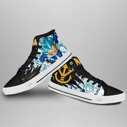 Vegeta Blue High Top Shoes Custom Manga Anime Dragon Ball Sneakers - 3 - GearAnime
