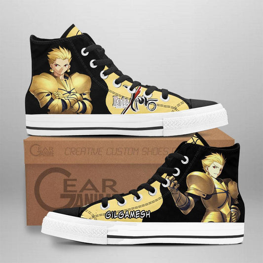 Fate Zero Gilgamesh High Top Shoes Custom Anime Sneakers - 1 - GearAnime