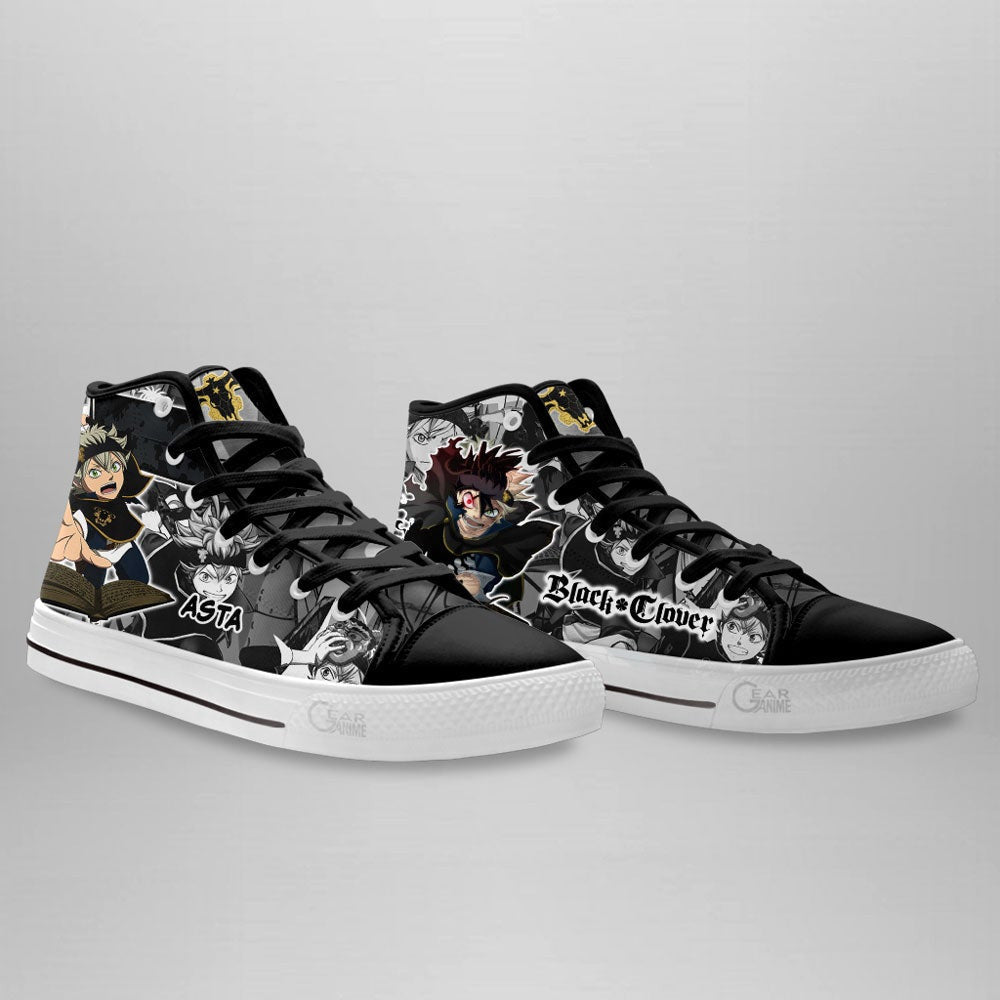 Asta High Top Shoes Custom Black Clover Anime Sneakers - 3 - GearAnime