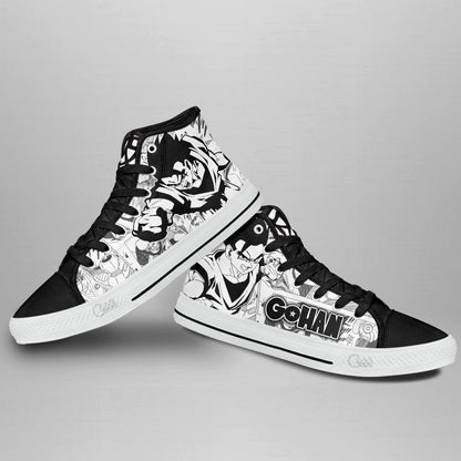 Gohan Classic High-Top Sneakers - Custom Anime Design