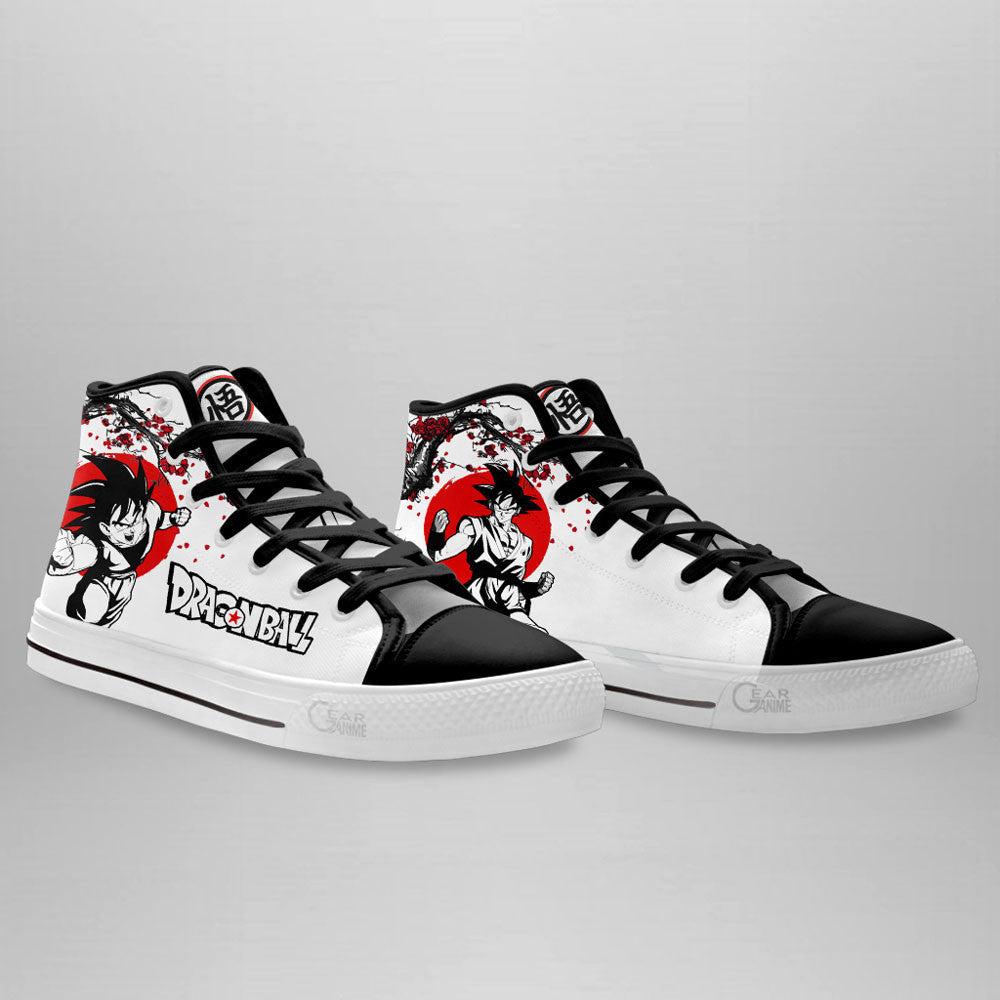 Goku Classic High-Top Sneakers - Custom Anime Design