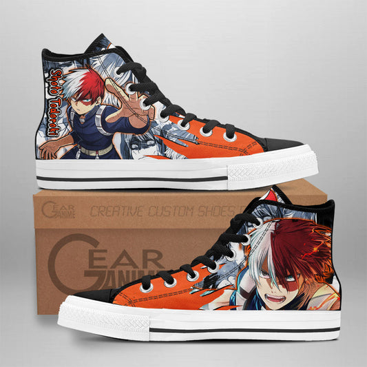 Shoto Todoroki High-Top Shoes Anime Custom