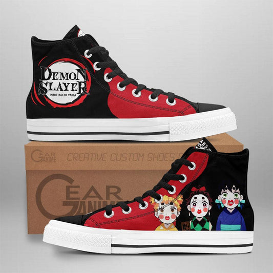 Demon Slayer Zenko Sumiko Inoko High Top Shoes Funny Custom Anime Sneakers - 1 - GearAnime