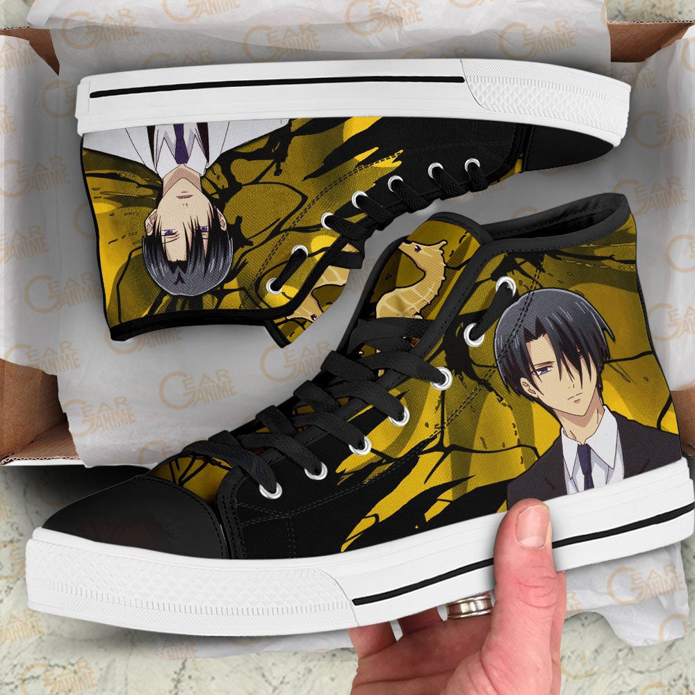 Hatori Souma High Top Shoes Custom Fruit Basket Anime Sneakers - 2 - GearAnime