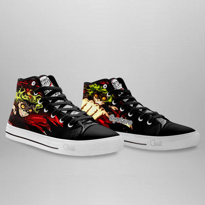 Gyutaro Classic High-Top Sneakers - Custom Anime Design
