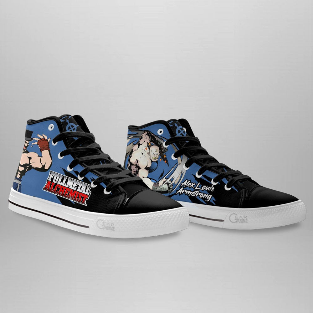 Fullmetal Alchemist Alex Louis Armstrong High Top Shoes Custom Anime Sneakers - 4 - GearAnime