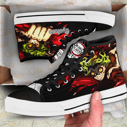 Gyutaro Classic High-Top Sneakers - Custom Anime Design