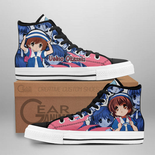 Ushio Okazaki High-Top Shoes Anime Custom