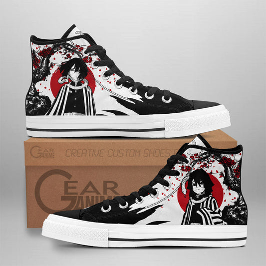 Obanai Iguro Classic High-Top Sneakers - Custom Anime Design