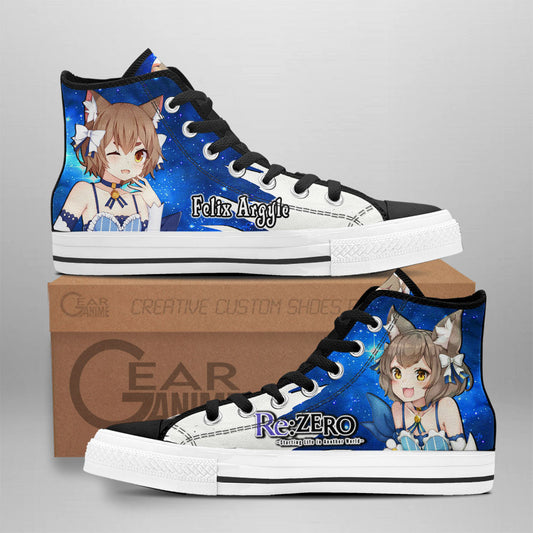 Felix Argyle Classic High-Top Sneakers - Custom Anime Design