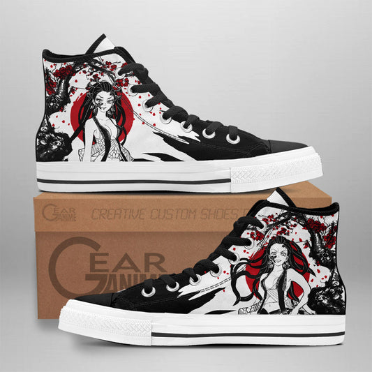Daki High-Top Shoes Anime Custom
