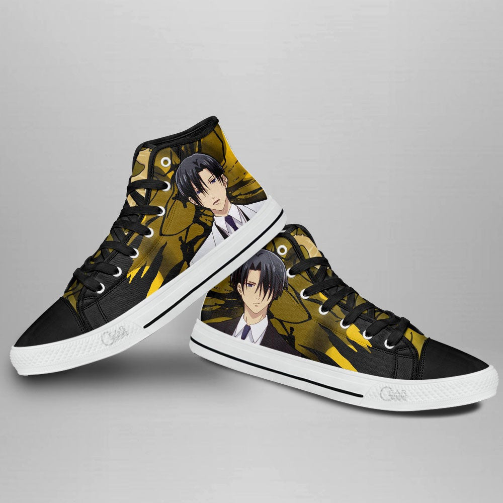 Hatori Souma High Top Shoes Custom Fruit Basket Anime Sneakers - 4 - GearAnime