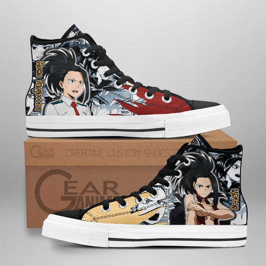 Momo Yaoyorozu High-Top Shoes Anime Custom
