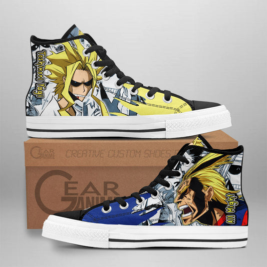 All Might High-Top Shoes Anime Custom
