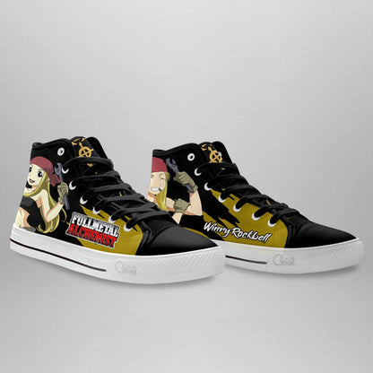 Fullmetal Alchemist Winry Rockbell High Top Shoes Custom Anime Sneakers - 4 - GearAnime