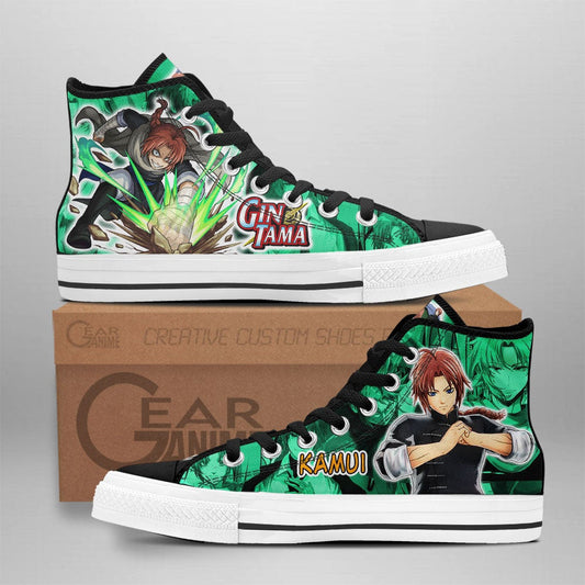 Kamui High Top Shoes Custom Gintama Anime Sneakers - 1 - GearAnime