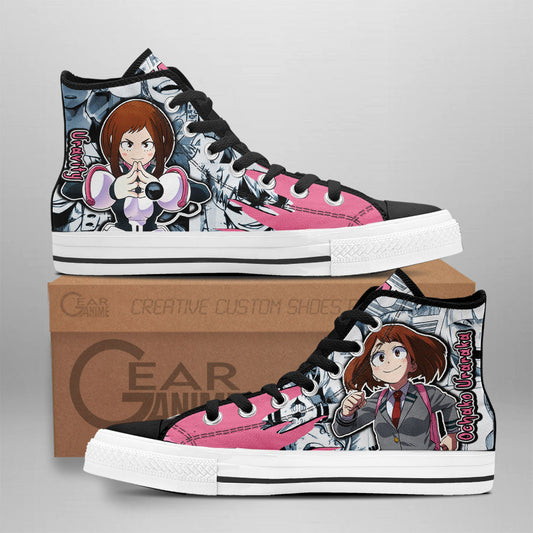 Ochako Uraraka High-Top Shoes Anime Custom