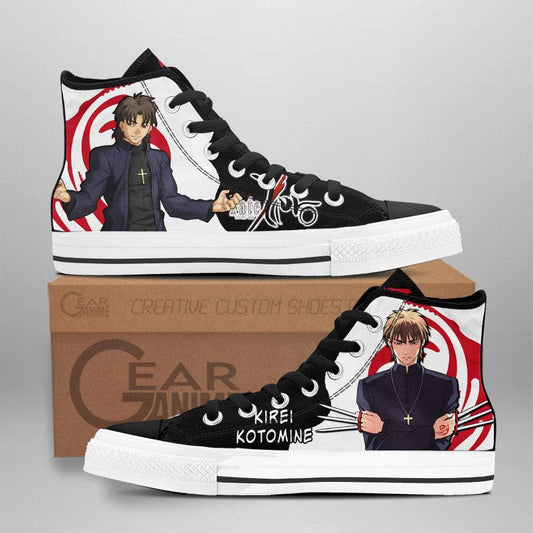 Fate Zero Kirei Kotomine High Top Shoes Custom Anime Sneakers - 1 - GearAnime