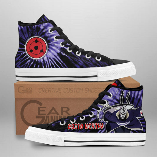 Obito Uchiha Classic High-Top Sneakers - Custom Anime Design