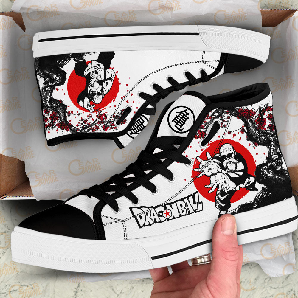 Master Roshi Classic High-Top Sneakers - Custom Anime Design