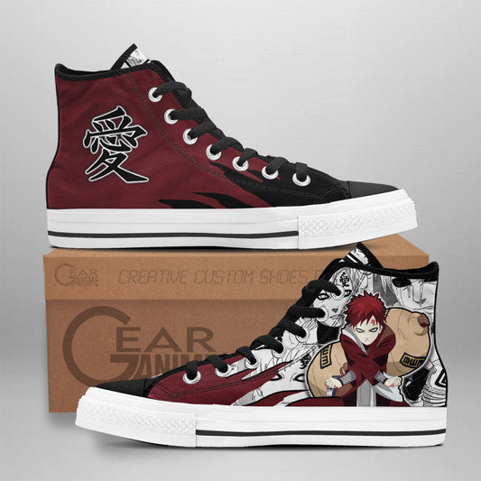 Gaara Classic High-Top Sneakers - Custom Anime Design