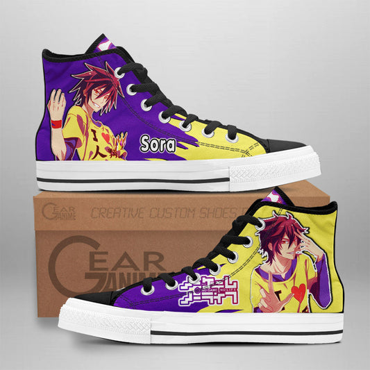 Sora High-Top Shoes Anime Custom