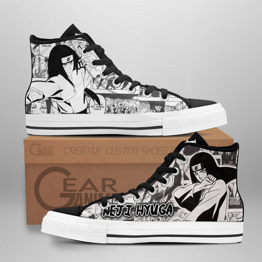 Neji Hyuga Classic High-Top Sneakers - Custom Anime Design