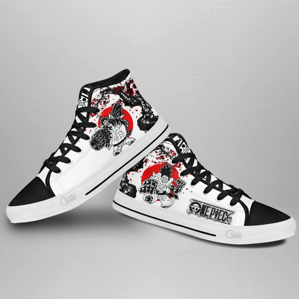 Luffy Gear 4 Classic High-Top Sneakers - Custom Anime Design