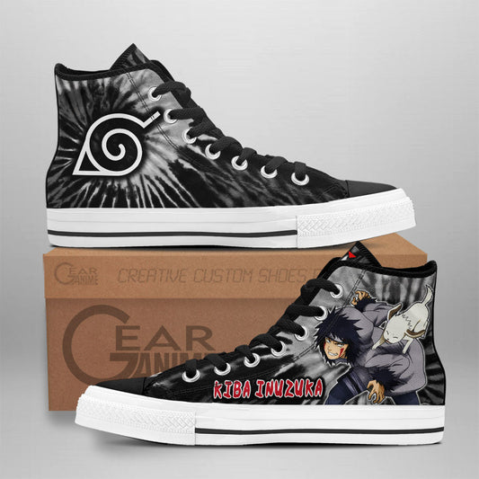 Kiba Inuzuka Classic High-Top Sneakers - Custom Anime Design