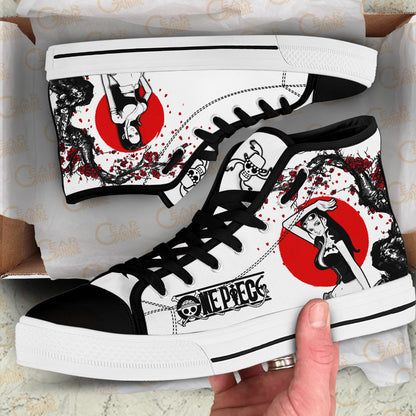 Nico Robin Classic High-Top Sneakers - Custom Anime Design