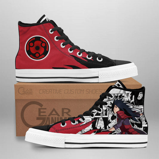 Madara Uchiha Classic High-Top Sneakers - Custom Anime Design