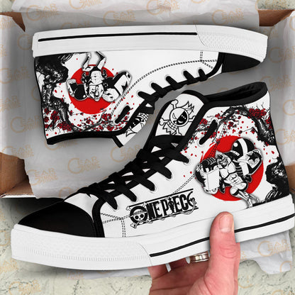 Franky Classic High-Top Sneakers - Custom Anime Design