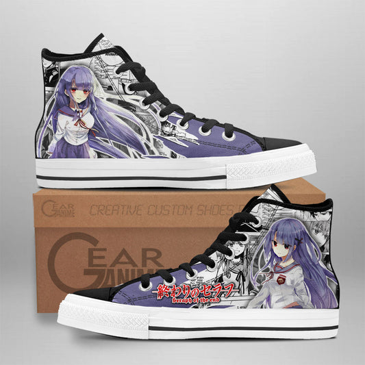 Hiragi Mahiru Classic High-Top Sneakers - Custom Anime Design