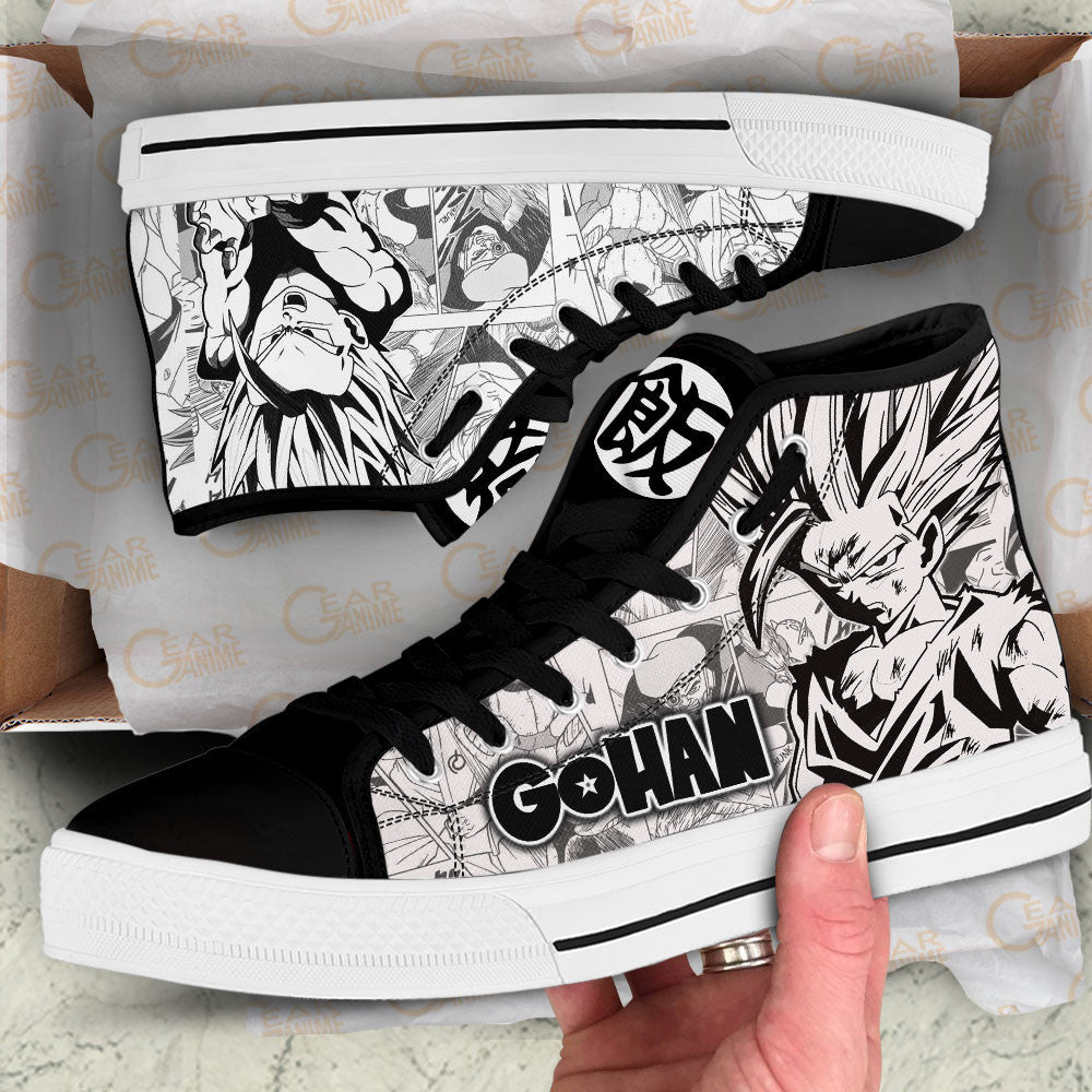 Gohan Super Saiyan Classic High-Top Sneakers - Custom Anime Design