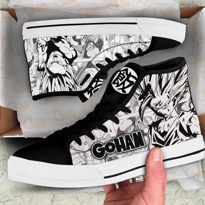 Gohan Super Saiyan Classic High-Top Sneakers - Custom Anime Design