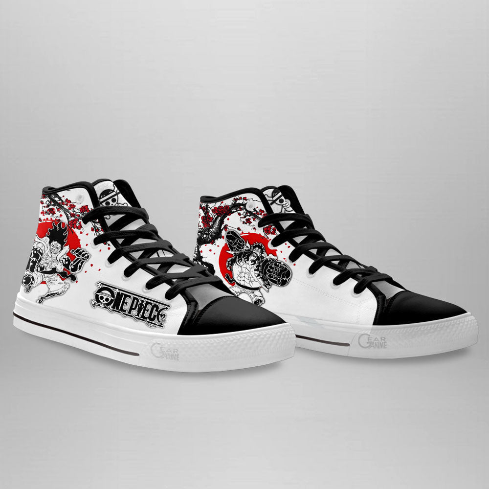 Luffy Gear 4 Classic High-Top Sneakers - Custom Anime Design