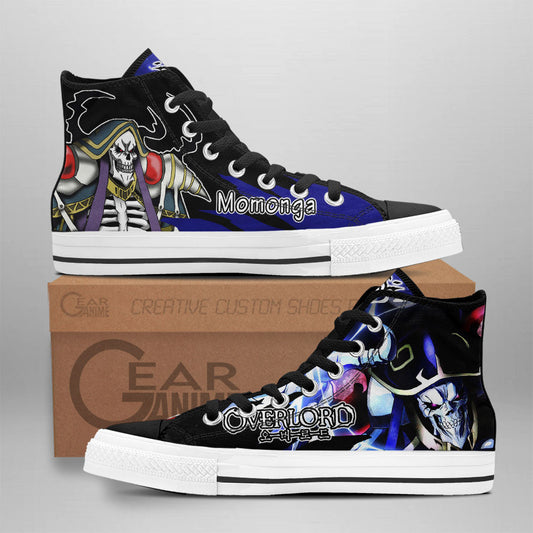 Momonga Classic High-Top Sneakers - Custom Anime Design