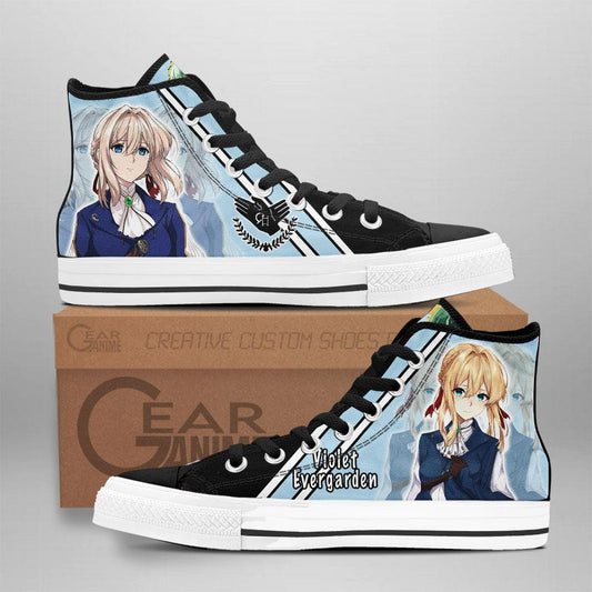 Violet Evergarden High Top Shoes Custom Anime Sneakers - 1 - GearAnime