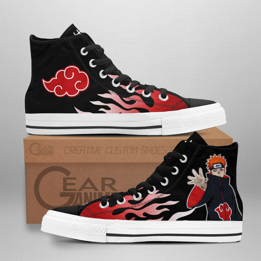Pain Classic High-Top Sneakers - Custom Anime Design
